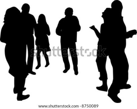 people dancing silhouette. stock vector : people dancing