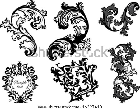 Logo Design Black  White on Black And White Design Ornament Stock Vector 16397410   Shutterstock