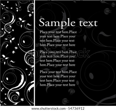 black and white flowers drawings. stock vector : lack and white