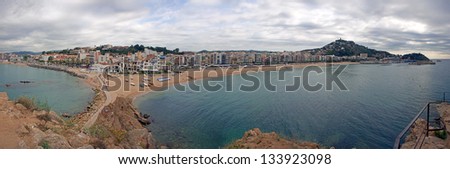 Spain. Blanes - a resort on the bank of the Mediterranean Sea