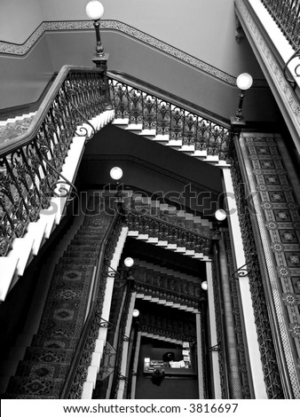Grand Staircase - Black and white