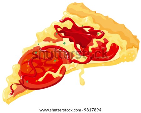 pizza slice logo. stock vector : Pizza slice