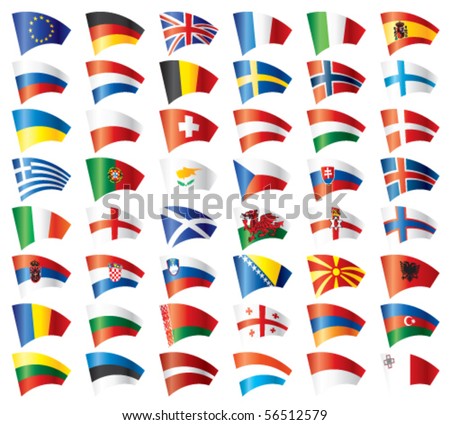flags of europe. Moving flags set - Europe.