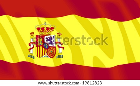 Flag Of Spain. Waving+flag+vector Spain