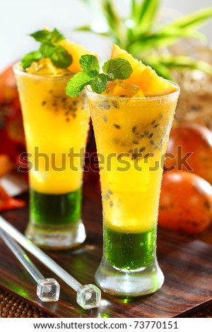 refreshing passion fruit orange juice