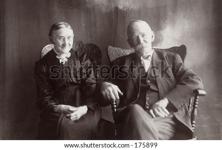 Vintage portrait of an older couple