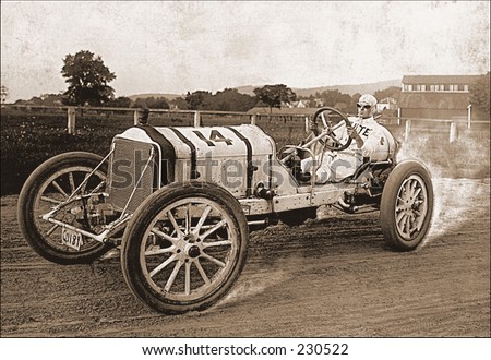 Antique Auto Racing on Vintage Photo Of A Race Car On The Track   230522   Shutterstock