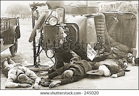 Quiz : sa cogne fort - Page 3 Stock-photo-vintage-photo-of-a-car-crash-with-casualties-245020