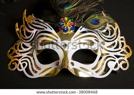 Mask. Carnival the mask is isolated on a black background