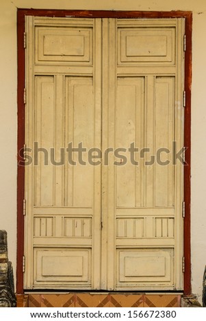 Detail of old wooden door