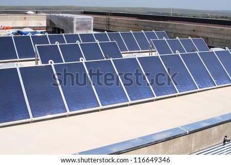 solar on the roof of a building for the hot water and electricity of the common areas