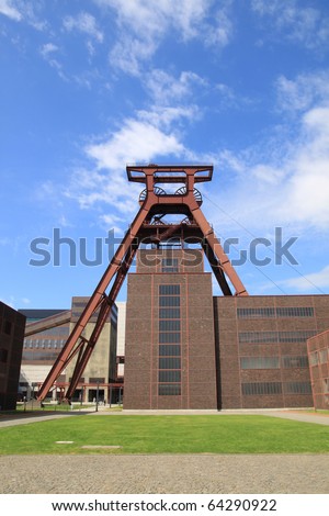 famous shaft tower of Essen\'s world cultural heritage: Zeche Zollverein