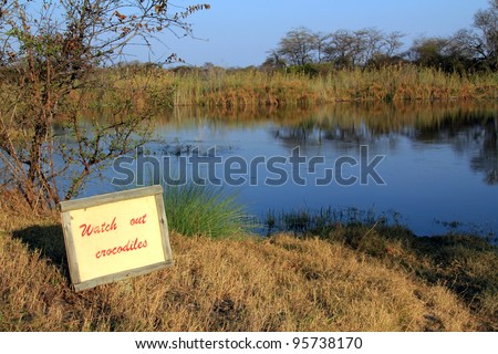 crocodile danger sign