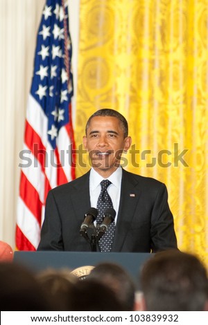 WASHINGTON - MAY 29: President Barack Obama speaks at the Presidential Medal of Freedom ceremony at the White House May 29, 2012 in Washington, D.C.