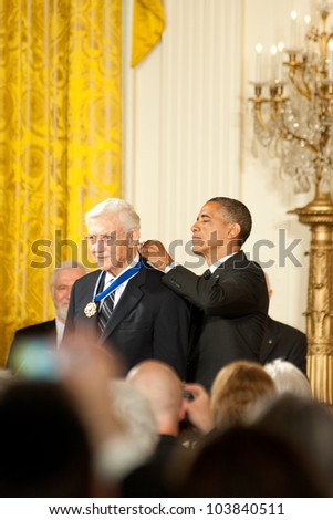 WASHINGTON - MAY 29: President Barack Obama awards John Doar the Presidential Medal of Freedom at a ceremony at the White House May 29, 2012 in Washington, D.C.
