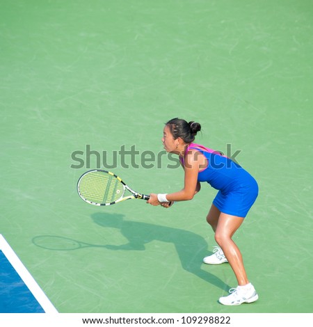 WASHINGTON-AUGUST 3:Vania King (USA) falls to top seed Anastasia Pavlyuchenkova (RUS, not pictured) at the Citi Open semifinals on August 3, 2012 in Washington.