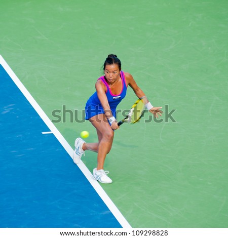 WASHINGTON-AUGUST 3:Vania King (USA) falls to top seed Anastasia Pavlyuchenkova (RUS, not pictured) at the Citi Open semifinals on August 3, 2012 in Washington.