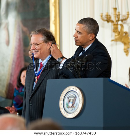 Washington -Â?Â? November 20: Arturo Sandoval receives the Presidential Medal of Freedom at a ceremony at The White House on November 20, 2013 in Washington, DC.