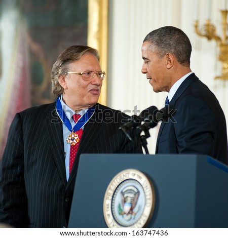 Washington - November 20: Arturo Sandoval receives the Presidential Medal of Freedom at a ceremony at The White House on November 20, 2013 in Washington, DC.