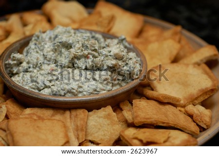Spinach Dip and Pita Chips