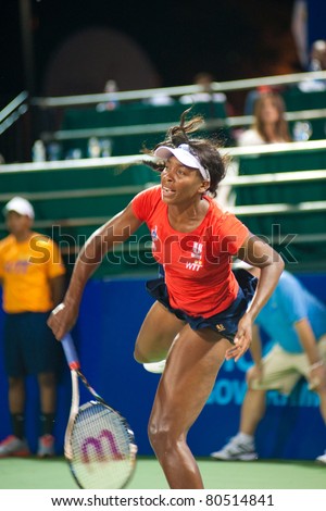 WASHINGTON - JULY 5: Venus Williams loses her set to Christina McHale as the Washington Kastles win over the Kansas City Explorers in their season opener on July 5, 2011 in Washington