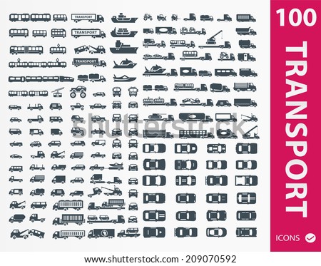 Transportation icons ( set of 100 icon )
