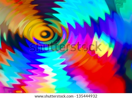An eye-catching, dynamic, multicolored whirlpool design for use as a background or wallpaper.