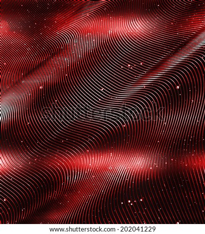 An atmospheric abstract of space and time in red and black