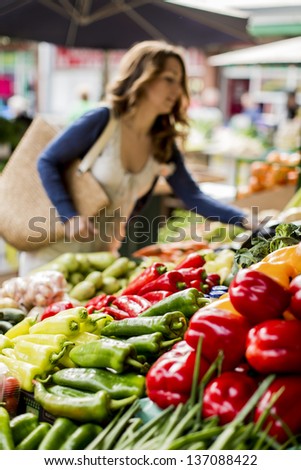 Young Woman At The Market