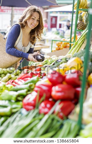 Young Woman At The Market