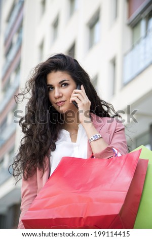 Young woman at shopping