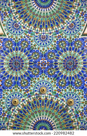 Detail from Mosque Hassan II in Casablanca, Morocco
