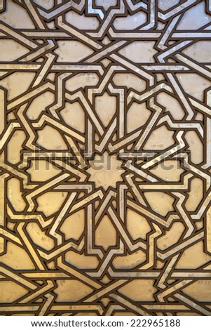 Detail from mosque Hassan II in Casablanca, Morocco