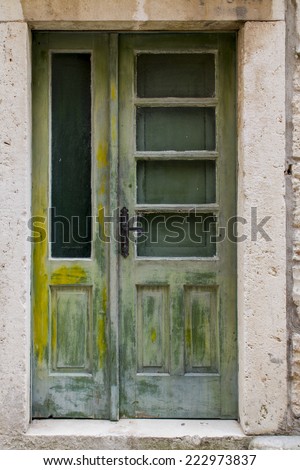 Old door from Korcula, Croatia
