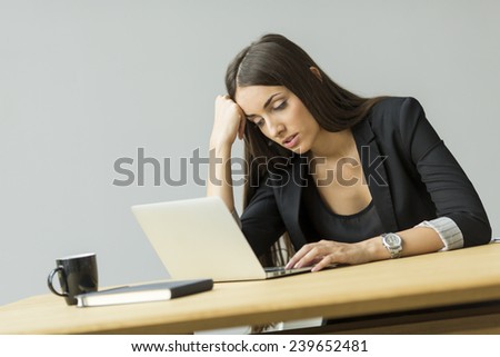 Young woman working in the office