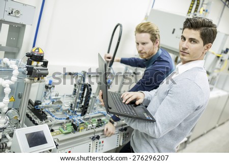 Engineers in the factory