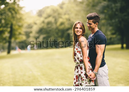 Young couple in the park