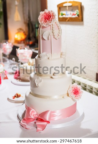 View at the wedding cake