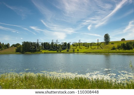 Black Lake in the Suwalki region Osinkach. Poland