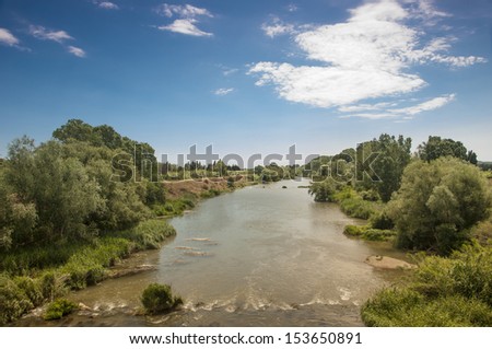 South of France. River Le Tech.