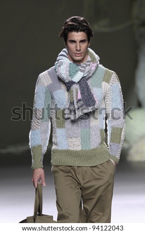 MADRID - FEBRUARY 1: Francis Montesinos presents his fall-winter collection during the Mercedes Benz Madrid Fashion Week at the IFEMA on February 1, 2012 in Madrid