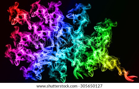 bright rainbow gradient effect of a Smokey effect background