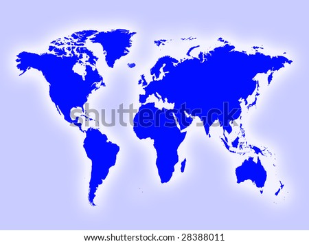 World Map 7 Continents 4 Oceans. printable picture of the seven