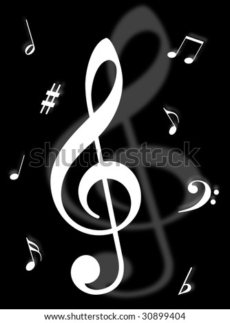 stock photo Music symbols signs and notes to represent musical world