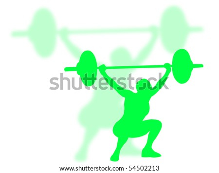 olympic weightlifting logo. stock photo : Man lifting