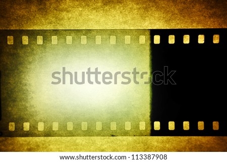 Film negative frame, copy space