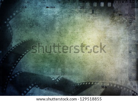 Film strips background, copy space