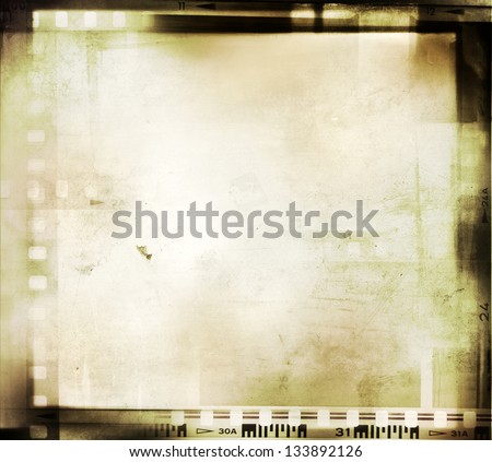 Film negative frames, film strips
