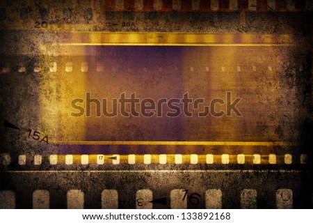 Film negative frames, film strips