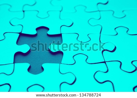 Piece missing from jigsaw puzzle